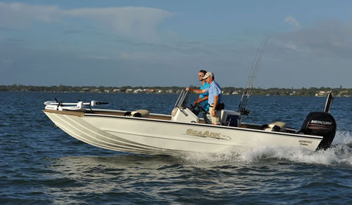 Jon boat com motor de popa - 2072 VFX - SeaArk Boats - com console central / com console dupla / de pesca esportiva