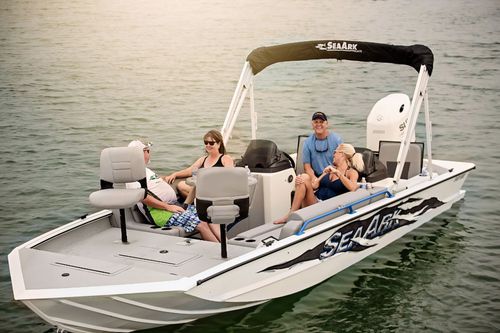 Deck-boat com motor de popa - Easy 200 - SeaArk Boats - open / com console lateral / para esqui aquático