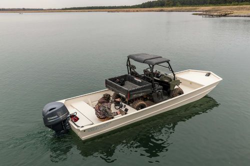 Jon boat com motor de popa - 2472 MV - SeaArk Boats - open / com console lateral / de pesca esportiva