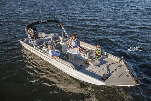 Deck-boat com motor de popa - BIG EASY - SeaArk Boats - open / com console lateral / de pesca esportiva