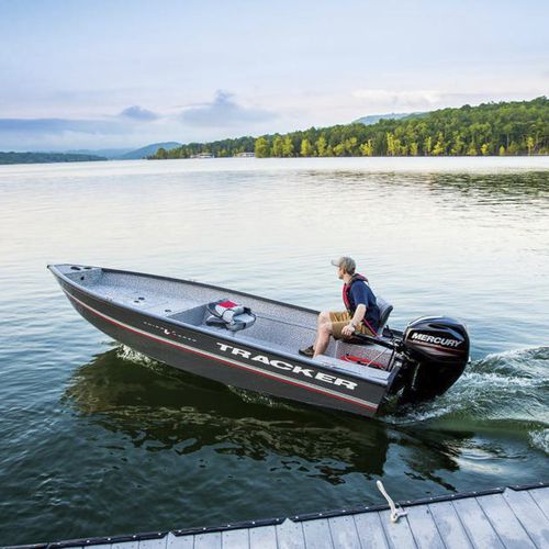 Bay boat com motor de popa - Guide V-16 Laker DLX T - Tracker - de pesca esportiva / em alumínio / máx. 4 pessoas