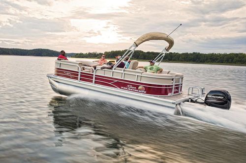 Pontoon boat com motor de popa - PARTY BARGE® 22 XP3 - Sun Tracker - tri-tube / para esqui aquático / máx. 11 pessoas
