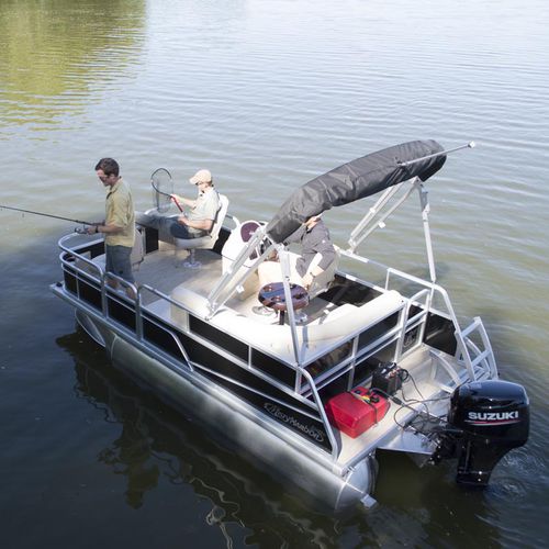 Pontoon boat com motor de popa - Explorer 1470 - Misty Harbor - elétrico / de pesca esportiva / máx. 5 pessoas