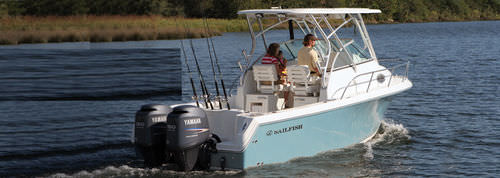 Lancha walkaround com motor de popa - 240 WAC - Sailfish - bimotor / de pesca esportiva / máx. 10 pessoas