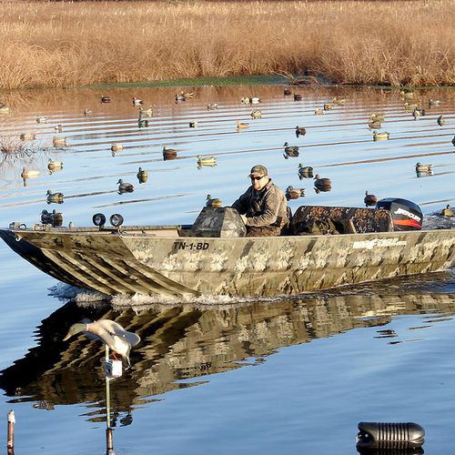 Jon boat com motor de popa - 2372LDSV - War Eagle - com console lateral / de pesca esportiva