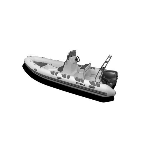 Barco inflável com motor de popa - FALCON 570 - Brig - semirrígido / com console central / open