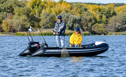 Barco inflável com motor de popa - S370N - GRAND Inflatable Boats - semirrígido / open / com console jockey