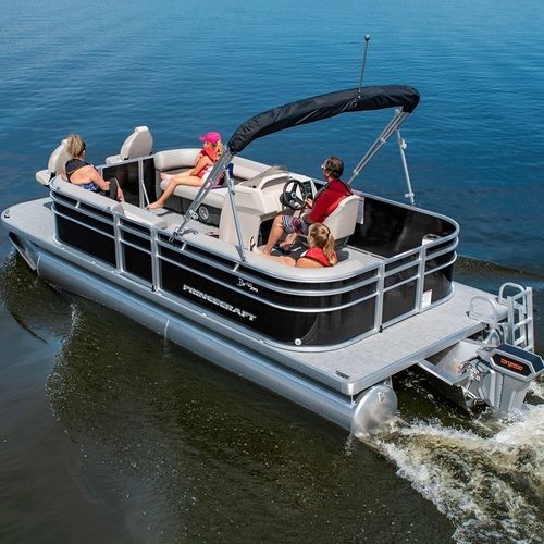 Pontoon boat com motor de popa - BRIOe 210-2S - Bateaux Princecraft - open / com console lateral / de pesca esportiva