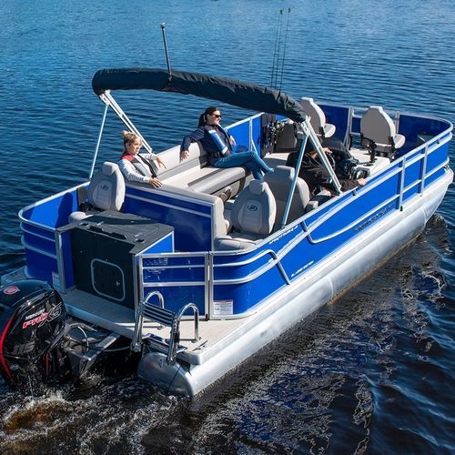 Pontoon boat com motor de popa - SPORTFISHER 21-4S - Bateaux Princecraft - open / com console lateral / esportivo