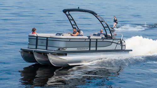 Pontoon boat com motor de popa - QUORUM® 25 RL - Bateaux Princecraft - open / com console lateral / esportivo