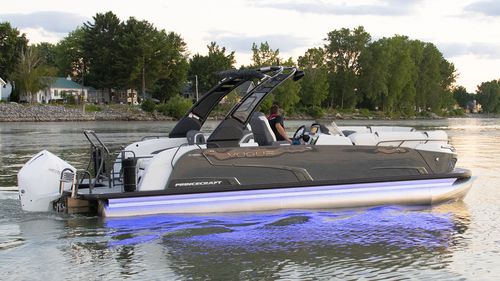 Pontoon boat com motor de popa - VOGUE® 25 XT - Bateaux Princecraft - tri-tube / open / com console lateral
