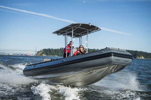 Barco profissional com motor de popa - A21-XHD - AB Inflatables - em alumínio / barco inflável semirrígido