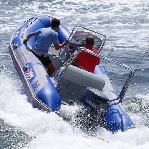 Barco inflável com motor de popa - NEO 550 - Narwhal - semirrígido / open / com console lateral
