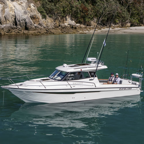 Lancha Cabin Cruiser com motor de popa - 3000 - Rayglass Boats - com motor de centro / com casa do leme / de pesca esportiva