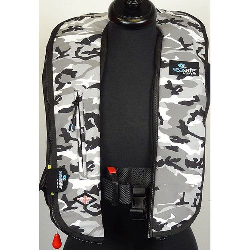Colete salva-vidas inflável - I-Zip – Grey Camo - Seasafe Systems Ltd - 170 N / ISO 12402-3 / ISO 12401