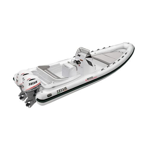 Barco inflável com motor de popa - D.800  - Selva Marine - Ribs - bimotor / semirrígido / com console central