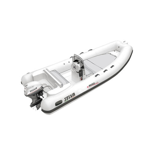 Barco inflável com motor de popa - D.500 - Selva Marine - Ribs - semirrígido / com console lateral / open