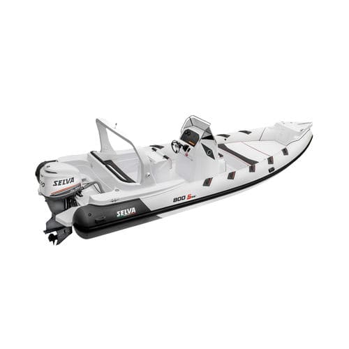 Barco inflável com motor de popa - D.800 SPECIAL - Selva Marine - Ribs - semirrígido / com console central / open