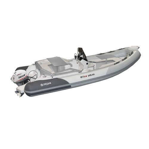 Barco inflável com motor de popa - 21 LV - Selva Marine - Ribs - semirrígido / com console central / open