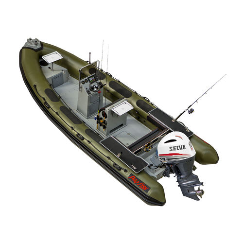 Barco profissional barco auxiliar para mergulho - 660 PRO - Selva Marine - Ribs - barco de pesca profissional / com motor de popa / com casco rígido