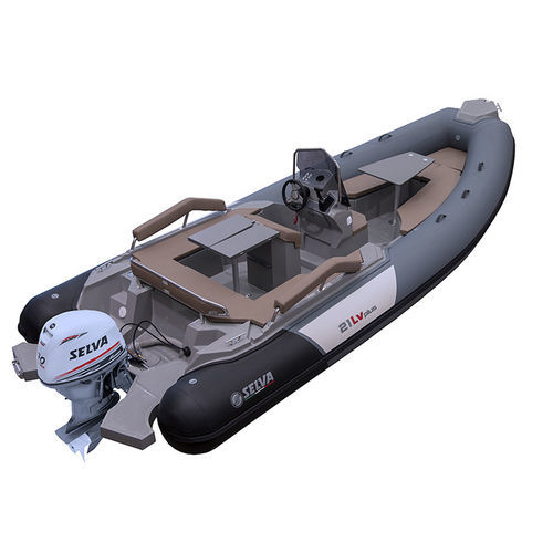 Barco inflável com motor de popa - 21 LV PLUS ULTRA - Selva Marine - Ribs - semirrígido / open / com console central