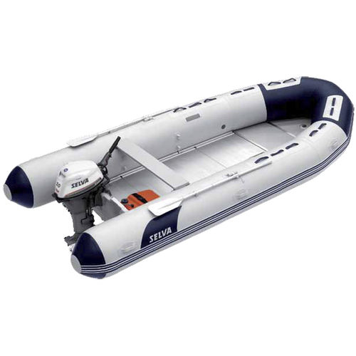 Barco inflável com motor de popa - PA 430 ALU - Selva Marine - Ribs - dobrável / open / máx. 8 pessoas
