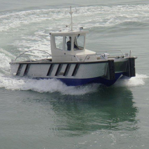 Barco profissional barco-patrulha - Castor 8.0 - Chantier Naval Delavergne - com motor de popa / em alumínio / com casco rígido