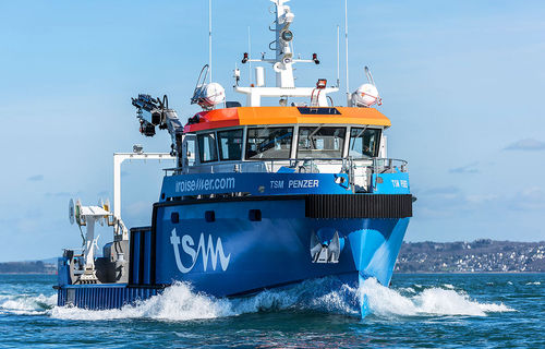 Navio barcaça de trabalho - TSM PENZER - Chantier Naval Delavergne - em alumínio