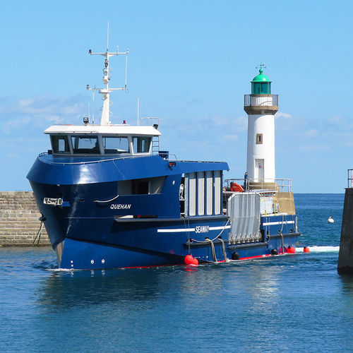 Navio especial transportador - QUEHAN - Chantier Naval Delavergne - em alumínio