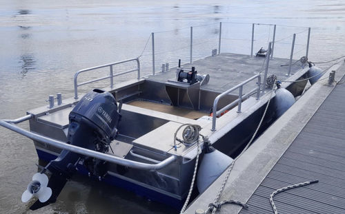 Barco profissional barco auxiliar para mergulho - PLATE 6.0 - Chantier Naval Delavergne - barco de apoio portuário / com motor de popa