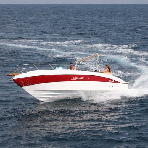Lancha walkaround com motor de popa - Eden 26  - Cantiere Nautico Marinello - máx. 10 pessoas / com cabine / com solário