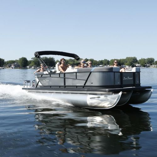Pontoon boat com motor de popa - Geneva Cruise - Sunchaser Corp - tri-tube / open / com console lateral