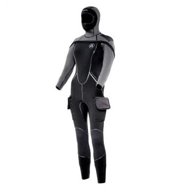 Roupa completa de neoprene de mergulho - SU8160110MS - Apeks - com capuz / em peça única / de mangas longas