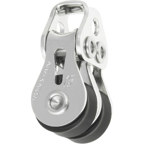 Moitão duplo - RF15202 - Ronstan - vertical / com fixação têxtil / com rolamento de esferas