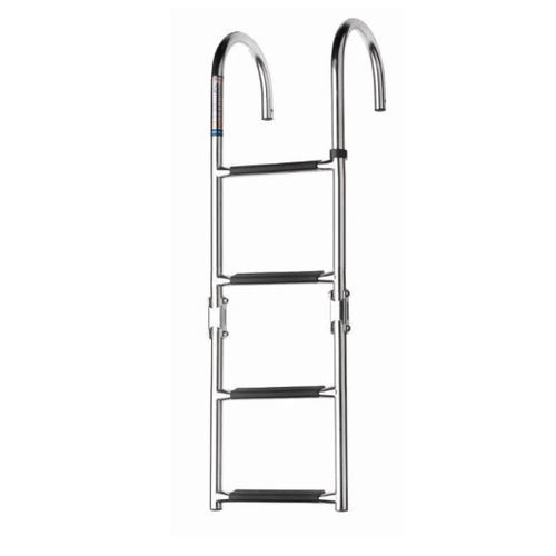 Escada para barco - SLFB4A - VETUS - dobrável / de banho / em aço inoxidável