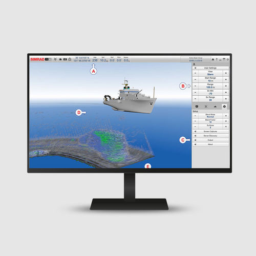 Software hidrográfico - TD50 - Simrad - para pesquisa / de visualização / para navio