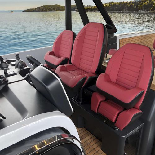 Assento de piloto - P 465 IKONA - Besenzoni SpA - para barco / ajustável / dobrável