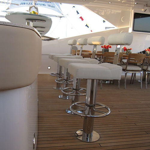 Banqueta alta para barco - P 230 - Besenzoni SpA - em aço inoxidável polido