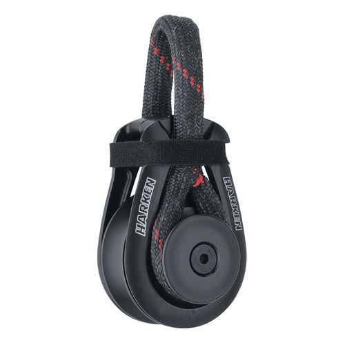 Moitão simples - 3301 - Harken - com abertura / com fixação têxtil / ø máx. corda: 18 mm