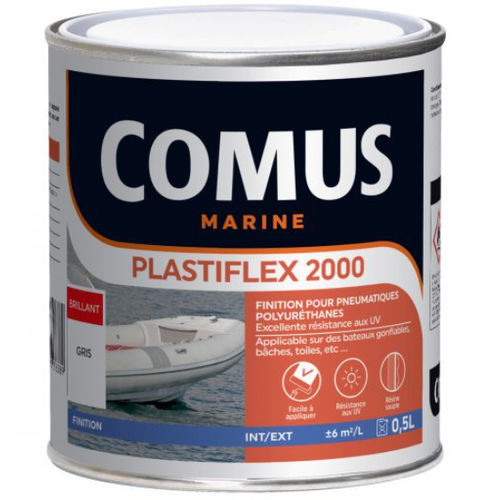 Tinta para barco inflável - PLASTIFLEX 2000  - COMUS MARINE - de poliuretano / monocomponente / de acabamento
