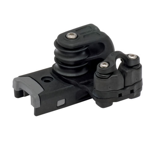 Ponteira para controle de carro passa-escota de vela grande - 442-112-03 - SELDÉN MAST - dupla / com mordedor integrado