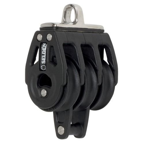 Moitão triplo - 403-101-10 - SELDÉN MAST - de retorno / com gancho de suporte / com argola