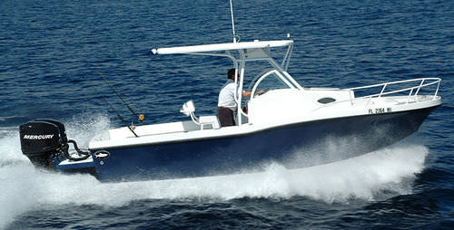 Lancha walkaround com motor de popa - 252 CRUISER - Dusky Marine - de pesca esportiva / com T-Top