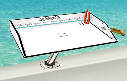 Mesa para limpeza de peixe para barco - T10-312B - Magma - fixa / em polietileno