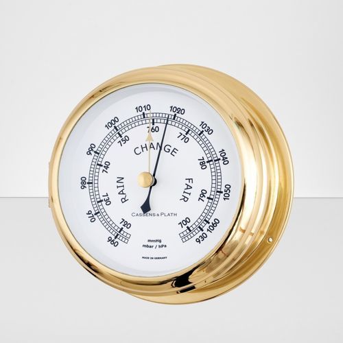Barômetro analógico - 850450 - Cassens & Plath GmbH - em latão / branco