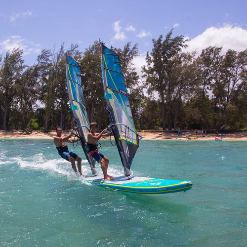 Prancha de SUP inflável - TANDEM AIR PREMIUM - Fanatic - Allround / de windsurf / para adulto