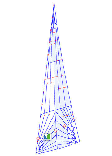 Bujarrona - NO.3 - Lidgard Sailmakers - para veleiro de cruzeiro-regata / corte trirradial / laminada