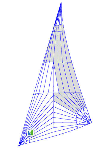Bujarrona - JIB TOP - Lidgard Sailmakers - para veleiro de regata / corte trirradial