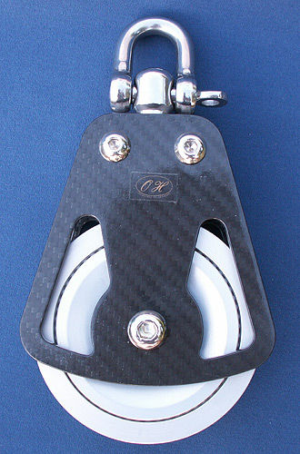 Moitão simples - OH MARINE EQUIPMENT - com destorcedor / com rolamento de esferas / para veleiro