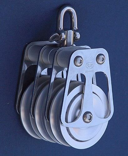 Moitão triplo - 711319 - OH MARINE EQUIPMENT - com destorcedor / com rolamento de esferas / ø máx. corda: 30 mm